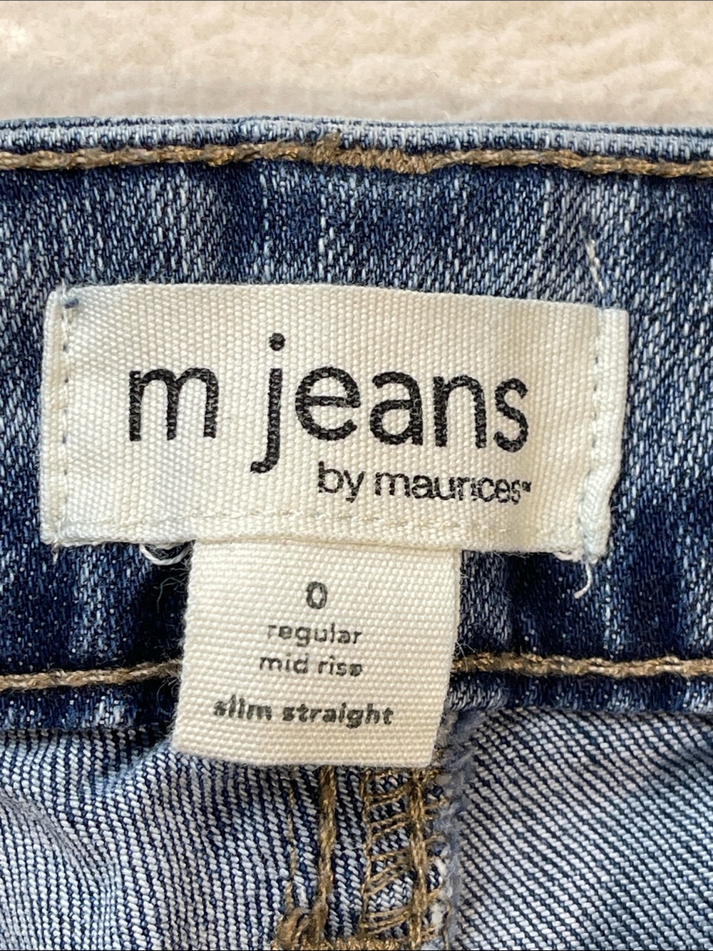 Maurices M JEANS  SIZE 0 REG MID RISE SLIM STRAIGHT Women's Flare Jeans - Picture 5 of 9